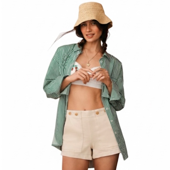 Pilcro Anthropologie “The Kit” Cream Women's Shorts Size 30 Like New! - Picture 3 of 10